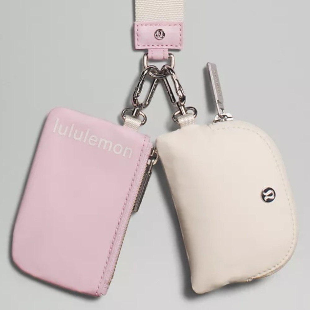 Lululemon Dual Pouch Wristlet White Opal / Pink Peony - Picture 2 of 13